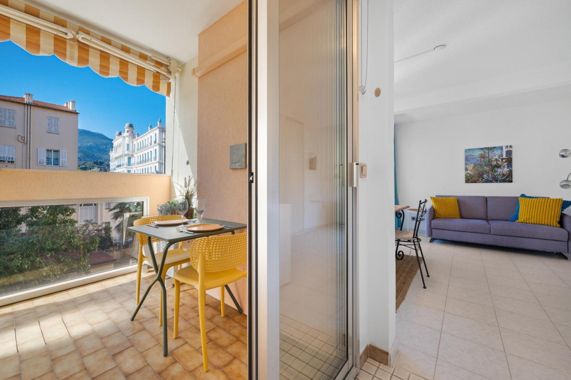 "Charmant Studio" Plein Centre, Calme, Terrasse Menton Exterior foto
